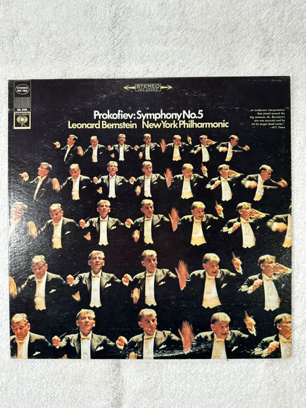 Prokofiev Symphony No.5 Leonard Bernstein New York Philharmonic LP 1961 Columbia